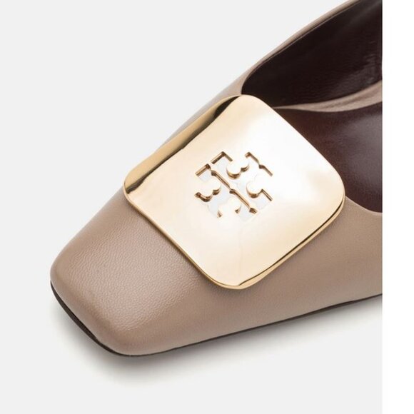 Brand New Tory Burch sz 9.5 GEORGIA SLINGBACK dark elk sandals 156479 - Picture 1 of 9